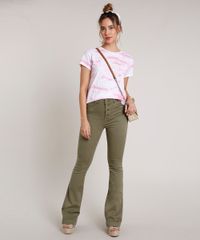 Calca-de-Sarja-Feminina-Sawary-Flare-Cintura-Super-Alta-com-Botoes--Verde-Militar-9807354-Verde_Militar_3