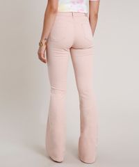 Calca-de-Sarja-Feminina-Sawary-Flare-Cintura-Super-Alta-com-Amarracao--Rosa-9857034-Rosa_2