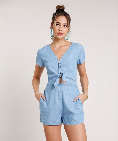 Macaquinho-Jeans-Feminino-com-No-e-Vazado-Manga-Curta-Azul-Claro-9833546-Azul_Claro_1