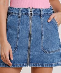 Saia-Jeans-Feminina-Curta-com-Ziper-Azul-Medio-9834409-Azul_Medio_4