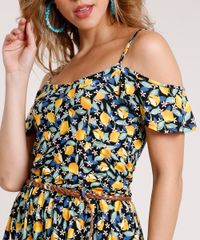 Macaquinho-Feminino-Estampado-de-Limao-Open-Shoulder-Manga-Curta-com-Cinto-Preto-9777580-Preto_4