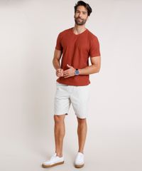 Camiseta-Masculina-Basica-Flame-Manga-Curta-Gola-V-Cobre-9595137-Cobre_3