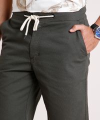 Bermuda-de-Sarja-Masculina-Reta-com-Cordao--Verde-Militar-9773230-Verde_Militar_2