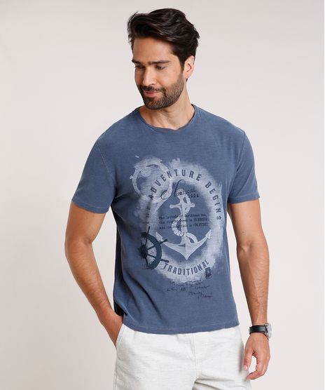 Camiseta-Masculina--Adventure--Ancora-Manga-Curta-Gola-Careca-Azul-9771653-Azul_1