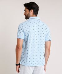 Polo-Masculina-em-Piquet-Comfort-Fit-Estampada-Mini-Print-Caranguejo-Manga-Curta-Azul-Claro-9726077-Azul_Claro_2