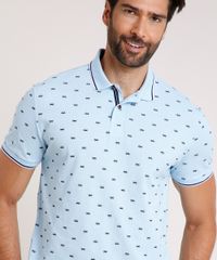 Polo-Masculina-em-Piquet-Comfort-Fit-Estampada-Mini-Print-Caranguejo-Manga-Curta-Azul-Claro-9726077-Azul_Claro_4