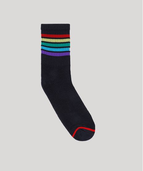 Meia-Feminina-Arco-Iris-Cano-Alto-Preta-9856784-Preto_1