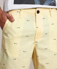 Bermuda-Masculina-Reta-Estampada-Mini-Print-Amarela-9773318-Amarelo_2