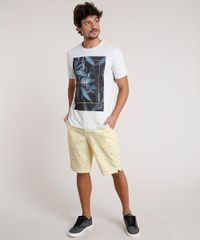 Bermuda-Masculina-Reta-Estampada-Mini-Print-Amarela-9773318-Amarelo_3