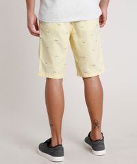 Bermuda-Masculina-Reta-Estampada-Mini-Print-Amarela-9773318-Amarelo_4