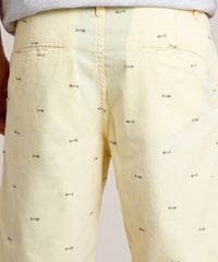 Bermuda-Masculina-Reta-Estampada-Mini-Print-Amarela-9773318-Amarelo_5