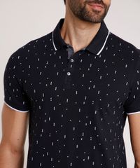 Polo-Masculina-em-Piquet-Slim-Estampada-Mini-Print-Geometrica-Manga-Curta-Preta-9722031-Preto_4