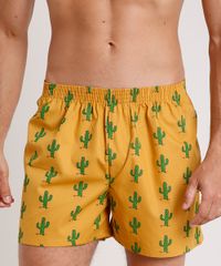 Samba-Cancao-Masculina-Estampada-de-Cacto-Mostarda-9787866-Mostarda_1