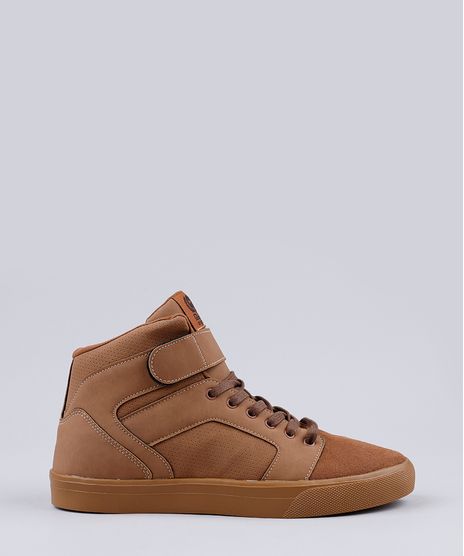 Tenis-Masculino-Ollie-Cano-Alto-com-Recorte-Caramelo-9881241-Caramelo_1