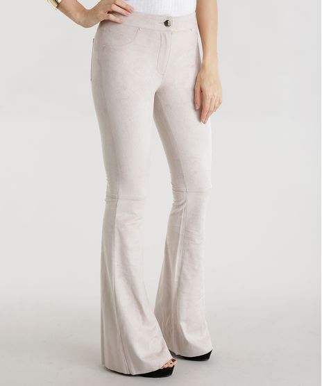 Calca-Flare-em-Suede-Bege-Claro-8540734-Bege_Claro_1