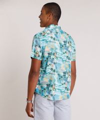 Camisa-Masculina-Tradicional-Estampada-de-Ilha-Manga-Curta--Verde-Agua-9734605-Verde_Agua_2