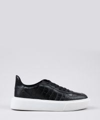 Tenis-Feminino-Oneself-Flatform-Texturizado-Croco-Preto-9839201-Preto_1
