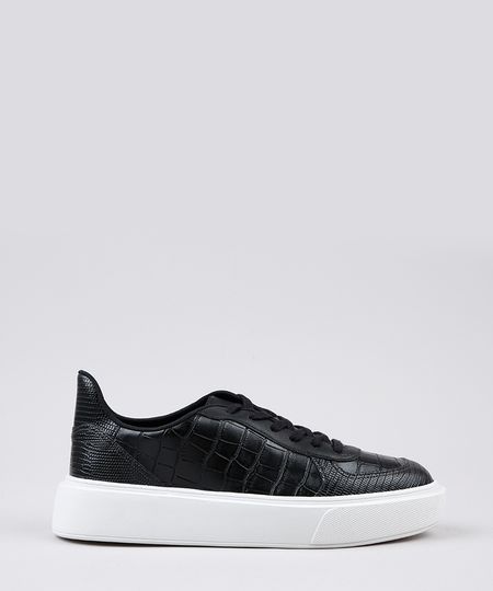 Tenis-Feminino-Oneself-Flatform-Texturizado-Croco-Preto-9839201-Preto_1