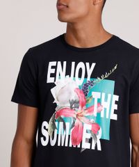 Camiseta-Masculina--Enjoy-the-Summer--Manga-Curta-Gola-Careca-Preta-9834815-Preto_4