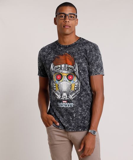 Camiseta-Masculina-Peter-Quill-Guardioes-da-Galaxia-Marmorizada-Manga-Curta-Gola-Careca-Preta-9737514-Preto_1