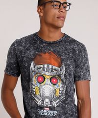 Camiseta-Masculina-Peter-Quill-Guardioes-da-Galaxia-Marmorizada-Manga-Curta-Gola-Careca-Preta-9737514-Preto_4