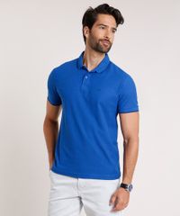 Polo-Masculina-Basica-em-Piquet-Comfort-Fit-com-Bordado-Manga-Curta-Azul-Royal-9842591-Azul_Royal_1