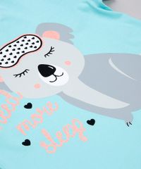 Pijama-Infantil-Coala-com-Glitter-Manga-Curta-Verde-Claro-9762475-Verde_Claro_4