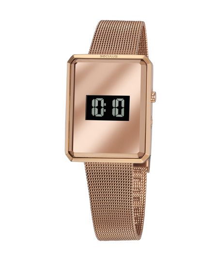 Relógio Digital Seculus Feminino - 77061LPSVRS1 Rosê - Único Menor preço em Relógio Digital Seculus Feminino - 77061LPSVRS1 Rosê - Único