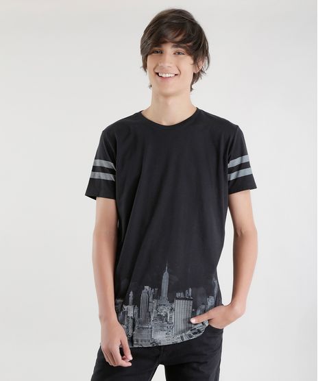 Camiseta-Longa-com-Estampa-Preta-8625066-Preto_1
