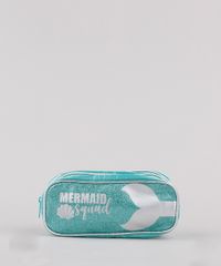 Estojo-Escolar-Infantil-Sereia--Mermaid-Squad--com-Brilho-e-Divisorias-Verde-Claro-9594227-Verde_Claro_1