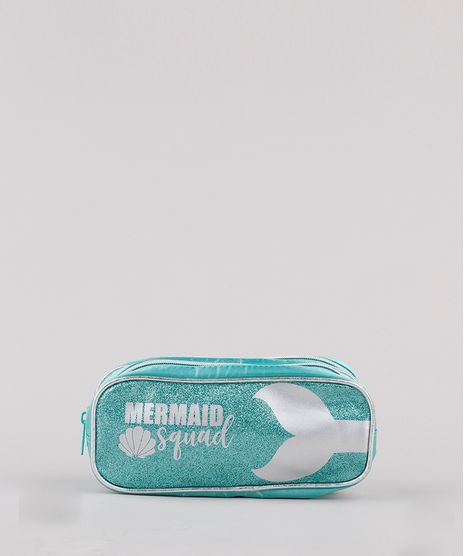 Estojo-Escolar-Infantil-Sereia--Mermaid-Squad--com-Brilho-e-Divisorias-Verde-Claro-9594227-Verde_Claro_1