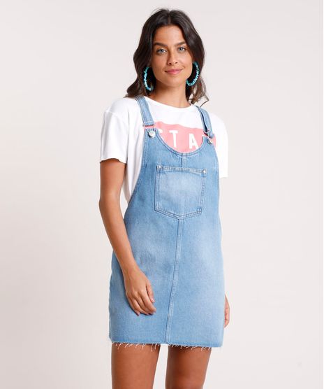Salopete-Jeans-Feminina-com-Bolsos--Azul-Medio-9832538-Azul_Medio_1