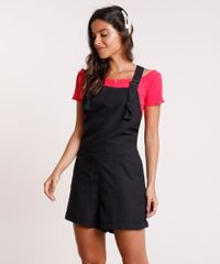 Jardineira-Feminina-com-Linho-e-Bolsos-Preta-9676536-Preto_1