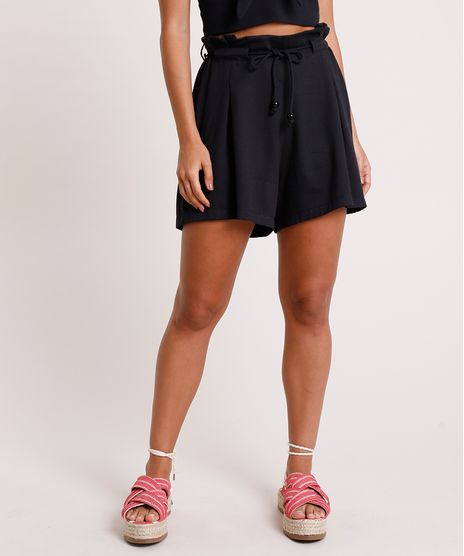 Short-Feminino-Clochard-com-Linho-e-Cinto-Cadarco-Preto-9792921-Preto_1