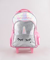 Mochila-Escolar-Infantil-com-Rodinhas-Unicornio-Holografico-Brilhante-Rosa-9594291-Rosa_1