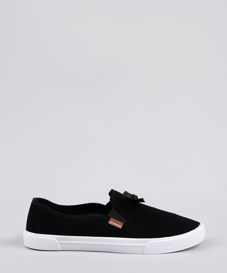 Slipper-Feminino-Moleca-Texturizado-com-Laco-Preto-9890622-Preto_1