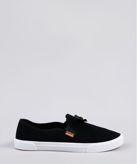 Slipper-Feminino-Moleca-Texturizado-com-Laco-Preto-9890622-Preto_1