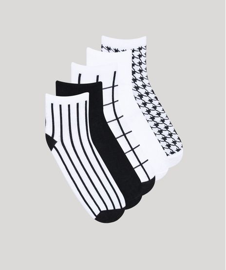 Kit-de-5-Meias-Femininas-Cano-Medio-Branco-9678110-Branco_1