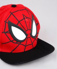 Bone-Infantil-Aba-Curva-Homem-Aranha-Vermelho-9888479-Vermelho_2