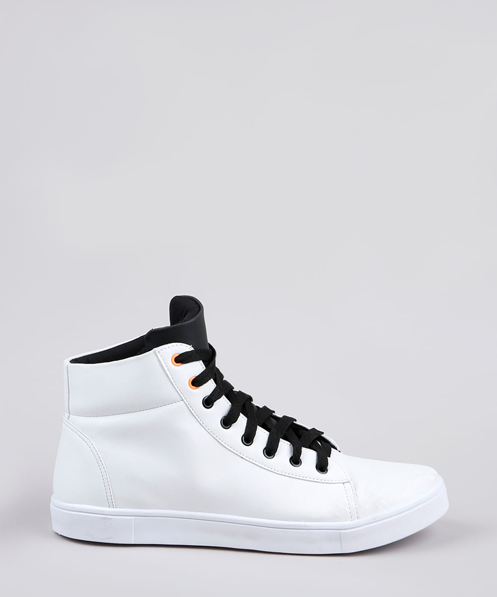 tenis alto branco masculino