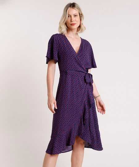 Vestido-Feminino-Midi-Mullet-Envelope-Estampado-de-Poa-Manga-Curta-Azul-Marinho-9843750-Azul_Marinho_1