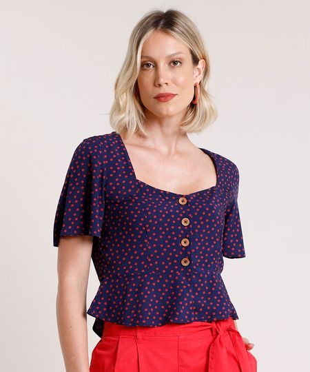 Blusa-Feminina-Cropped-Estampada-de-Poa-Manga-Curta-Decote-Princesa-Azul-Marinho-9844659-Azul_Marinho_1 Blusa-Feminina-Cropped-Estampada-de-Poa-Manga-Curta-Decote-Princesa-Azul-Marinho-9844659-Azul_Marinho_1