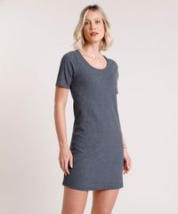Vestido-Feminino-Curto-Canelado-Manga-Curta-Cinza-Mescla-Escuro-9872034-Cinza_Mescla_Escuro_1