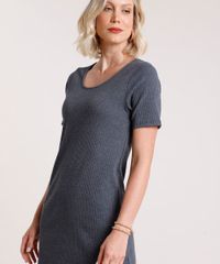 Vestido-Feminino-Curto-Canelado-Manga-Curta-Cinza-Mescla-Escuro-9872034-Cinza_Mescla_Escuro_4