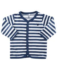 Cardigan-Listrado-em-Plush-de-Algodao---Sustentavel-Branco-8479684-Branco_1