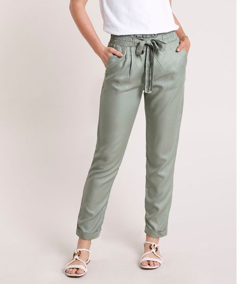 Calca-Feminina-Clochard-com-Faixa-para-Amarrar-Verde-Claro-9818539-Verde_Claro_1
