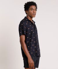 Camisa-Masculina-Pride-Tradicional-Estampada-de-Arco-Iris-Manga-Curta-Preta-9729640-Preto_1