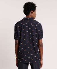 Camisa-Masculina-Pride-Tradicional-Estampada-de-Arco-Iris-Manga-Curta-Preta-9729640-Preto_2