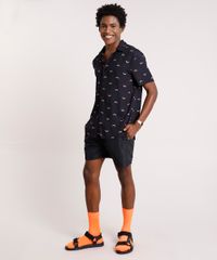 Camisa-Masculina-Pride-Tradicional-Estampada-de-Arco-Iris-Manga-Curta-Preta-9729640-Preto_3