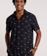 Camisa-Masculina-Pride-Tradicional-Estampada-de-Arco-Iris-Manga-Curta-Preta-9729640-Preto_4